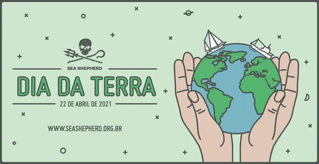 Dia da Terra - Mãos segurando o planeta