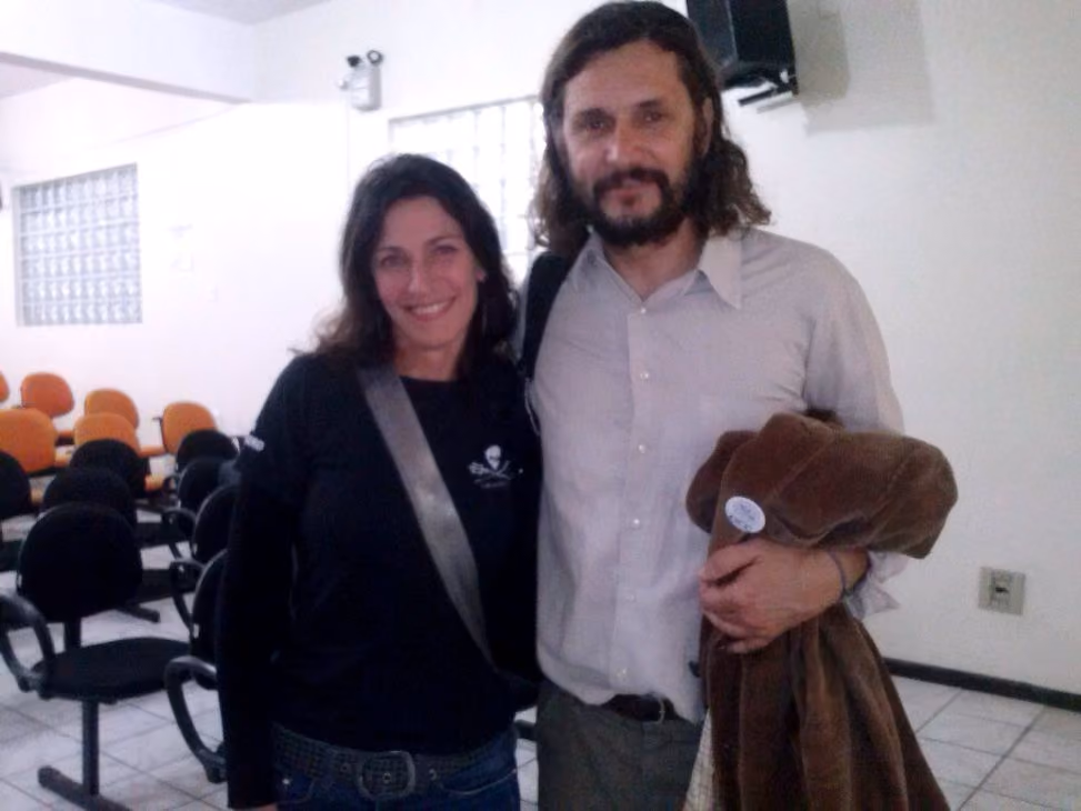 Claudia do ISSB e Rodrigo da OCC. Foto: Rodrigo Marques.