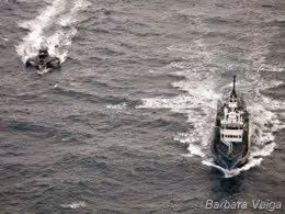 Gojira em perseguição ao Yushin Maru 2