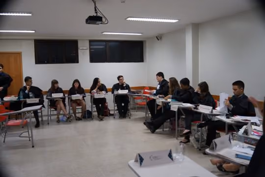 Alunos durante a seção