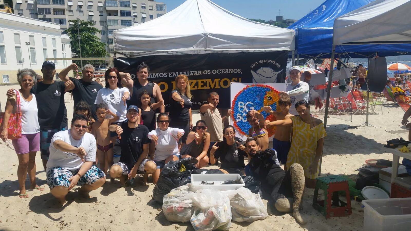 Equipes Núcleo RJ e BG 500 no Clean Up Day do Rio de Janeiro