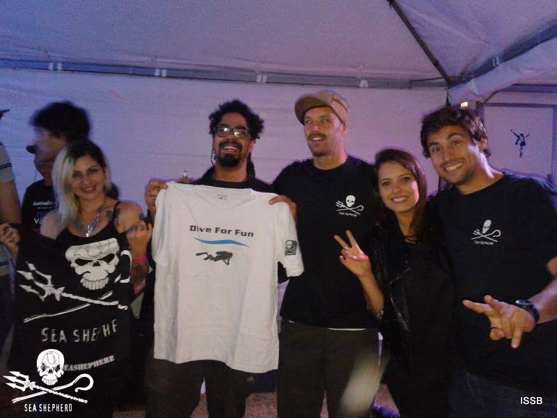 Dive For Fun Embaixada Sea Shepherd e Samuel J no Ibirapuera - SP. Foto: Sea Shepherd
