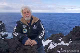 Capitão Paul Watson, fundador e presidente da Sea Shepherd Conservation Society