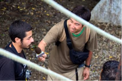 Entrevista para divulgação na TV Japonesa. Foto: Cove Guardians Sea Shepherd