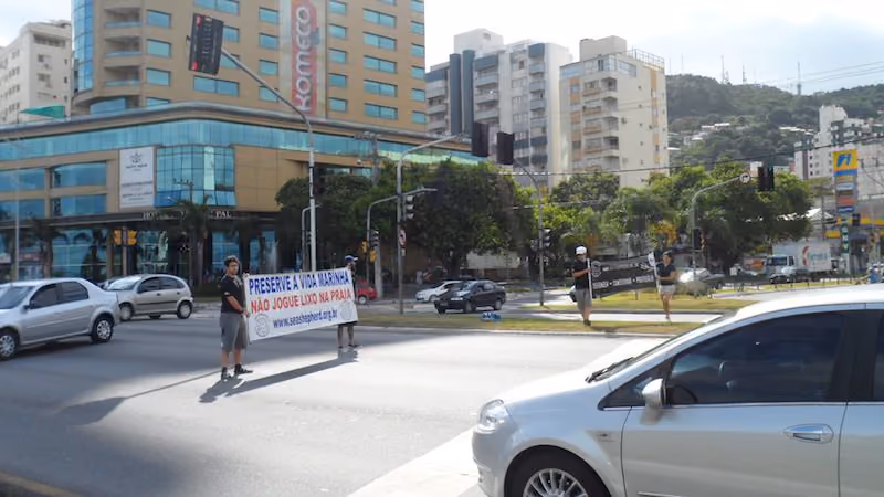 Pedágio consciente. Foto: Núcleo SC/ISSB