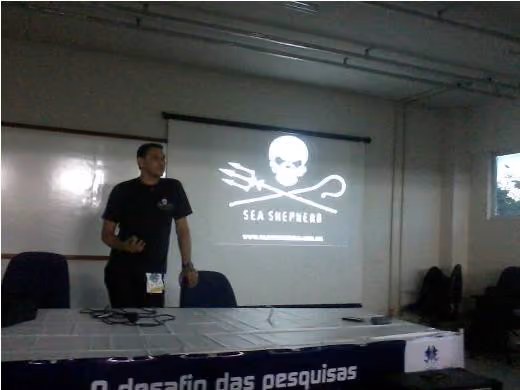 Wendell Estol durante palestra