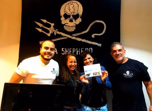 Entrega de prêmios com a equipe Sea Shepherd