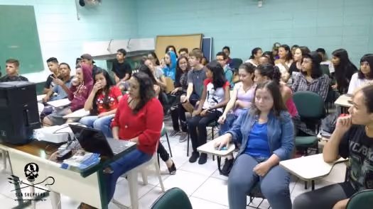 Os alunos do 9º. Ano souberam mais sobre a importância de cuidar dos oceanos.