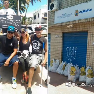 Em Cabedelo, voluntários Sea Shepherd da Paraíba reuniram esforços.