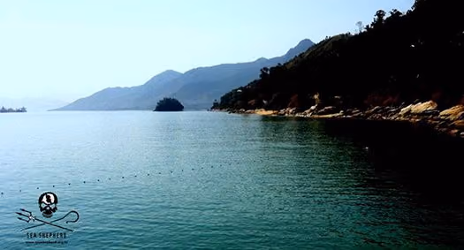 Praia do Portinho com rede de espera