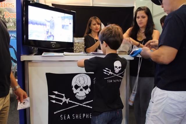 Estande da Sea Shepherd Brasil no PADI Dive Festival 2015