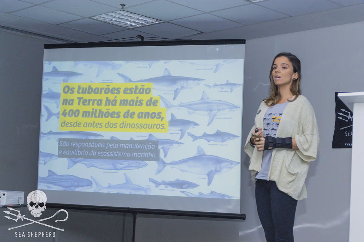 Sofia Graça Aranha com o projeto Shark Free