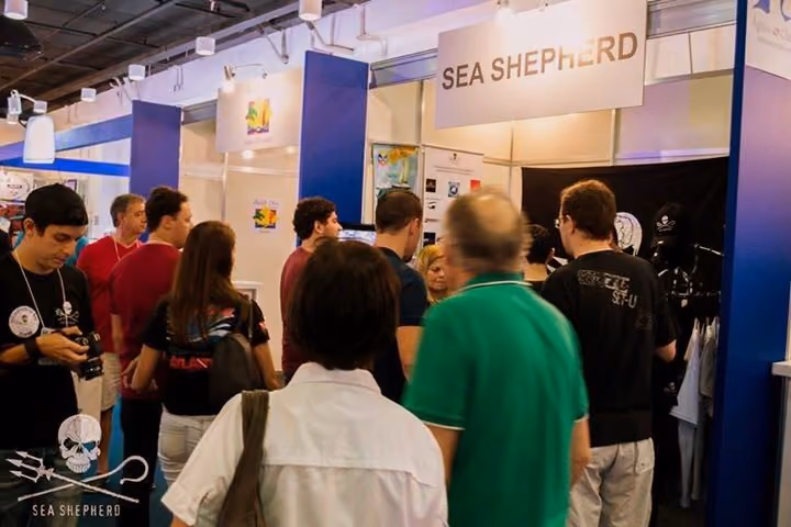 Estande da Sea Shepherd no Padi Dive Festival 2015