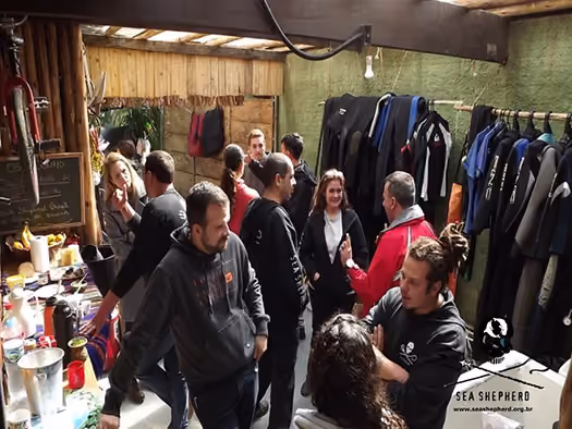 Interação dos participantes no Coffe Break vegano
