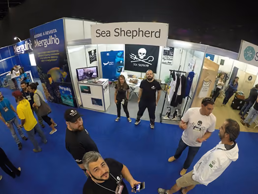 Estande visto de cima – Padi Dive Festival 2016. Foto Ricardo Fernandes.
