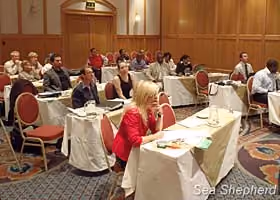 A sala de reuniões para o encontro com o ombudsman