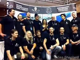 Captão Watson e os voluntários da Sea Shepherd Alemanha