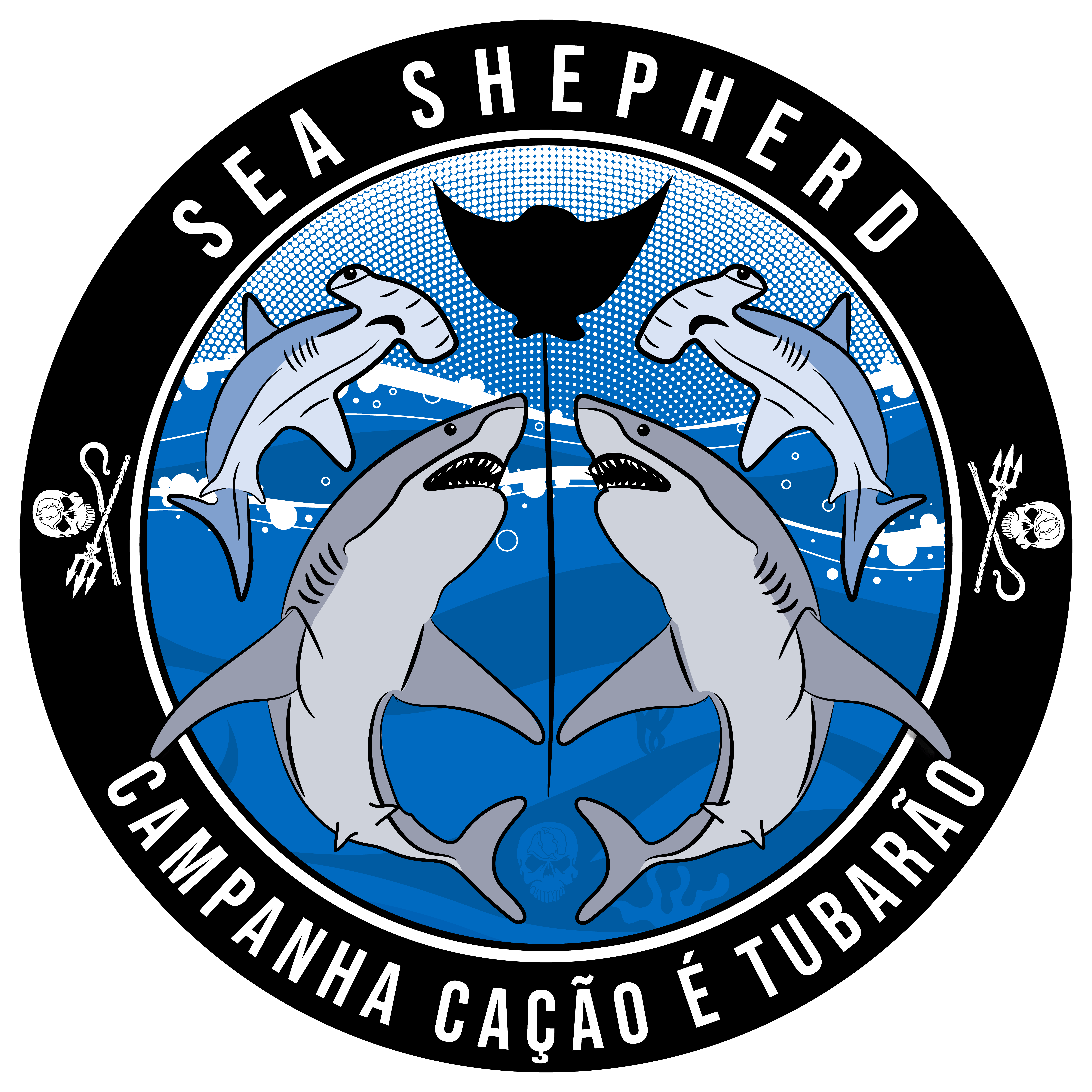 Logotipo da campanha Cação é Tubarão