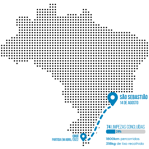 mapa-1408-01 14 de Agosto - São Sebastiao - 64 74 limpezas concluídas, 24% do total